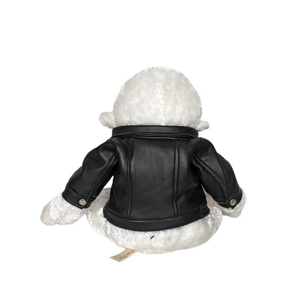 Dan Dee White Gorilla King of Hearts Motorcycle Leather Jacket Plush 21" - Picture 4 of 7